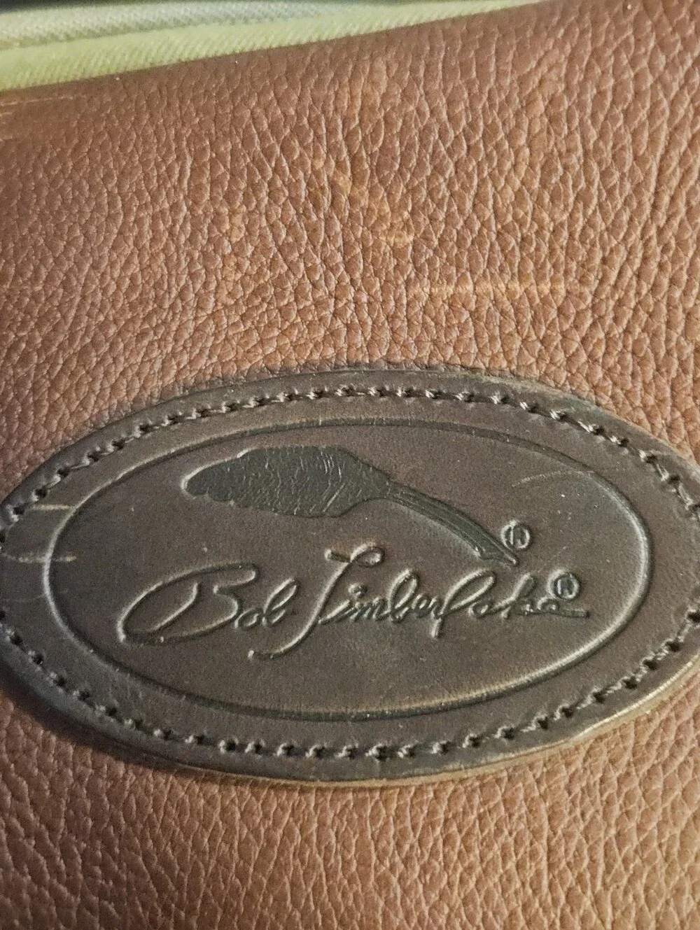 Bob Timberlake Large Tan Canvas Leather Duffle Luggage